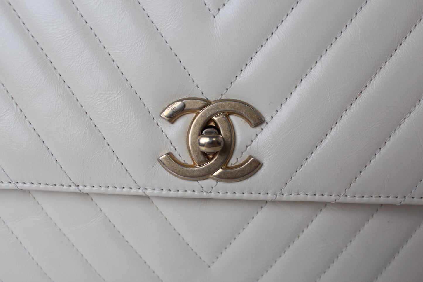 CHANEL CC COCO LIZARD TOP HANDLE SMALL QUILTED