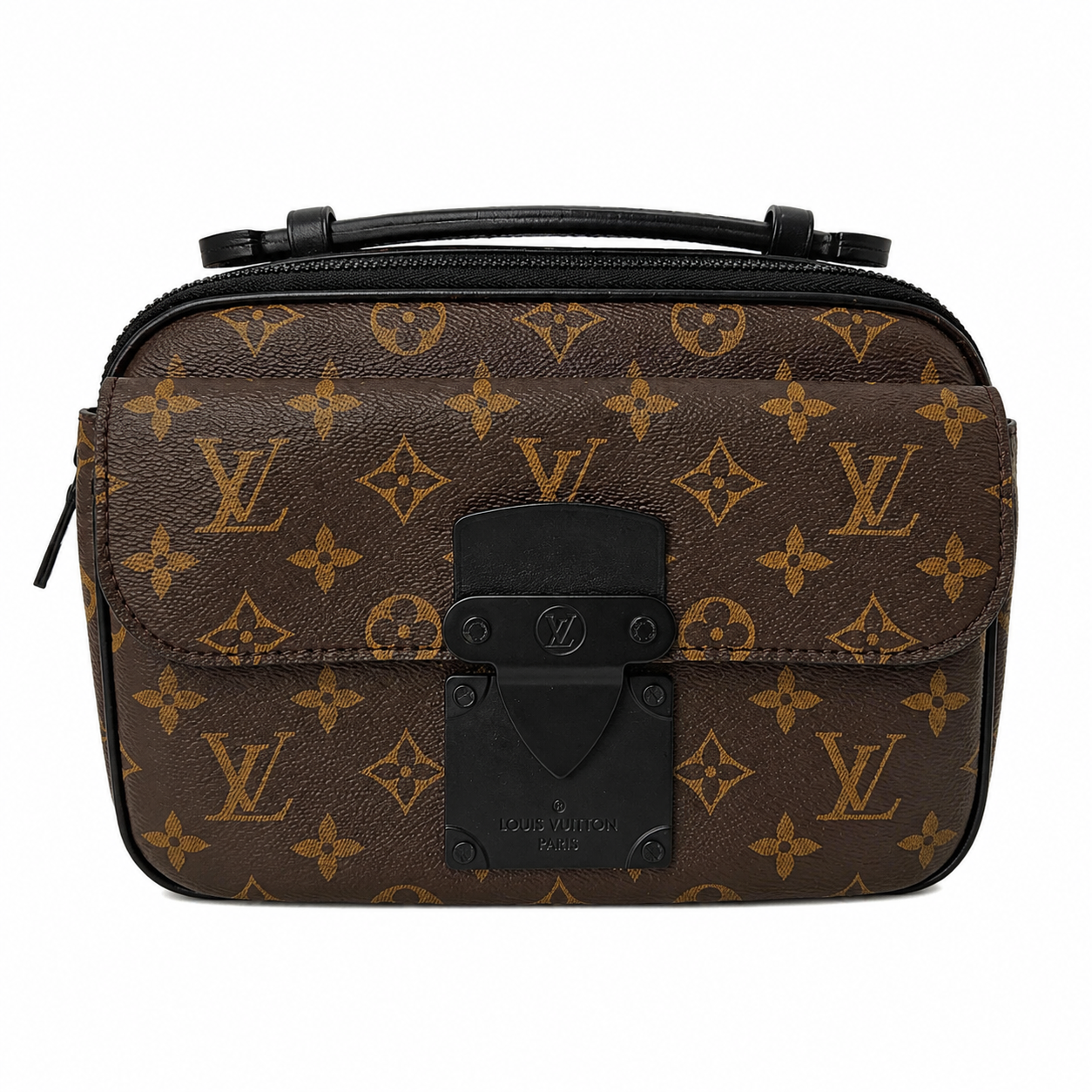 LOUIS VUITTON LV MACASSAR S LOCK MESSENGER CROSSBODY BAG UNISEX