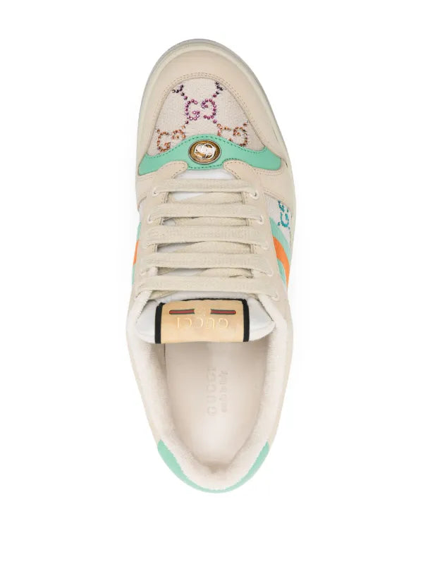GUCCI GG WOMENS CRYSTAL SCREENER SNEAKERS