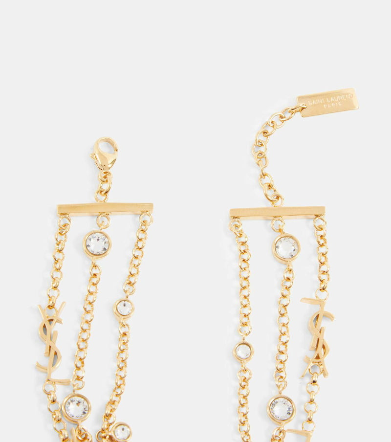 YVES SAINT LAURENT YSL CASSANDRE MULTI- CHAIN BRACELET