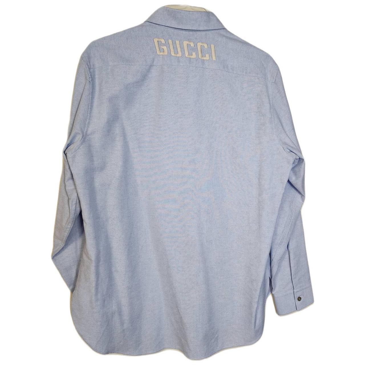 GUCCI GG WOMENS OXFORD LONGSLEEVE WITH LOGO EMBROIDERY