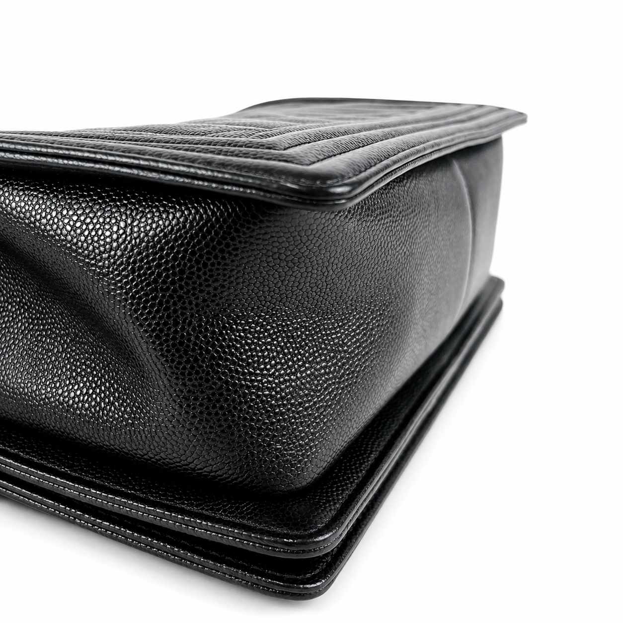 CHANEL CC MEDIUM OLD BOY CHEVRON FLAP CAVIAR