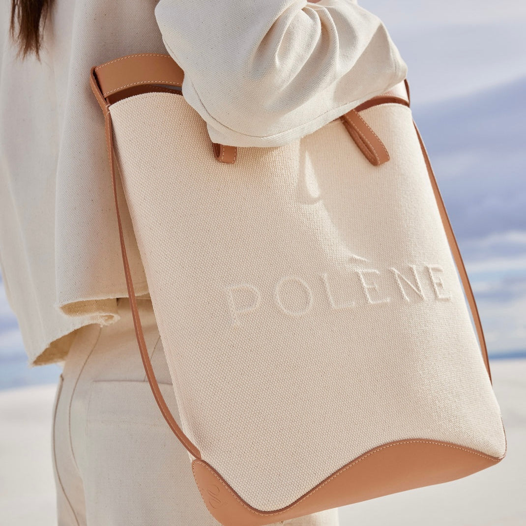 POLÈNE ilo バッグ　COGNAC POLENE ILO EDITION TAN TOTE BAG – Consignment Queen