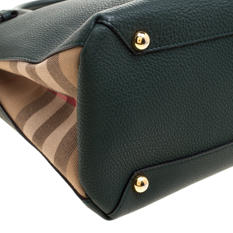 BURBERRY BB BANNER CHECK MEDIUM TOTE BAG