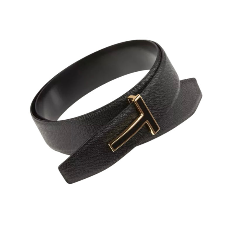 TOM FORD T BUCKLE GRAIN BELT