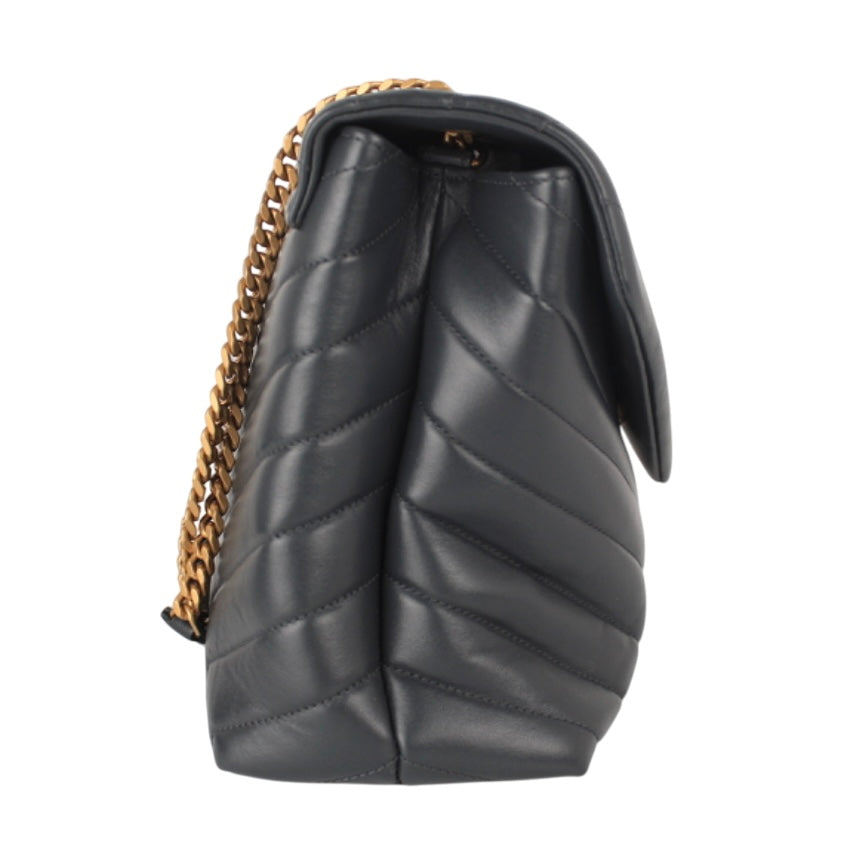 YSL LOULOU CHAIN QUILTED LEATHER SHOULDER BAG MEDIUM