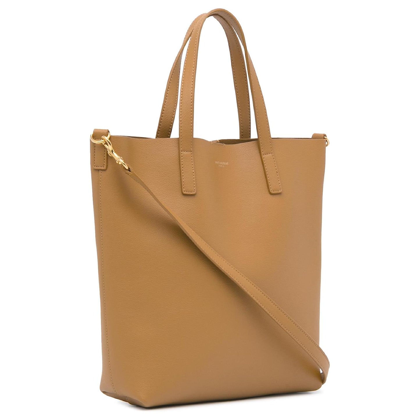 YVES SAINT LAURENT YSL BROWN TOY NORTH SOUTH SHOPPING TOTE