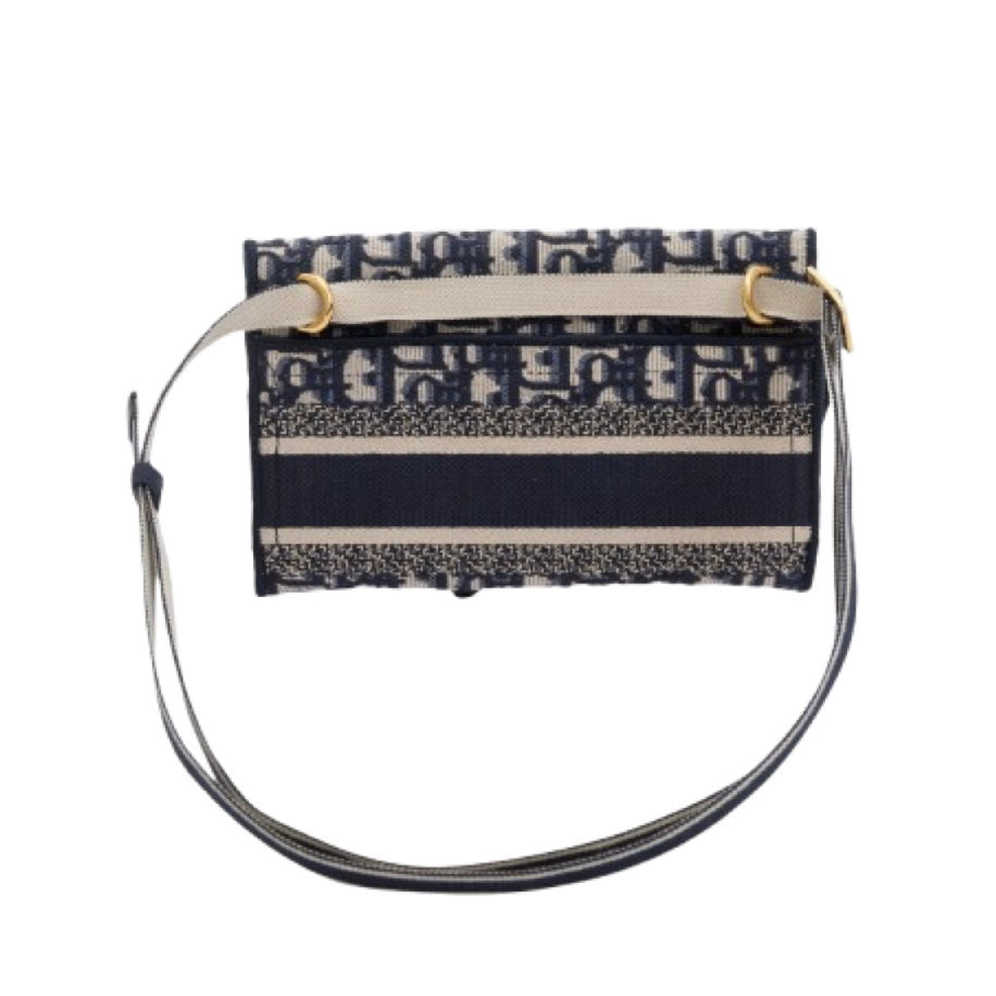 CHRISTIAN DIOR OBLIQUE SLIM SADDLE POUCH/ CROSSBODY/ BELT BAG