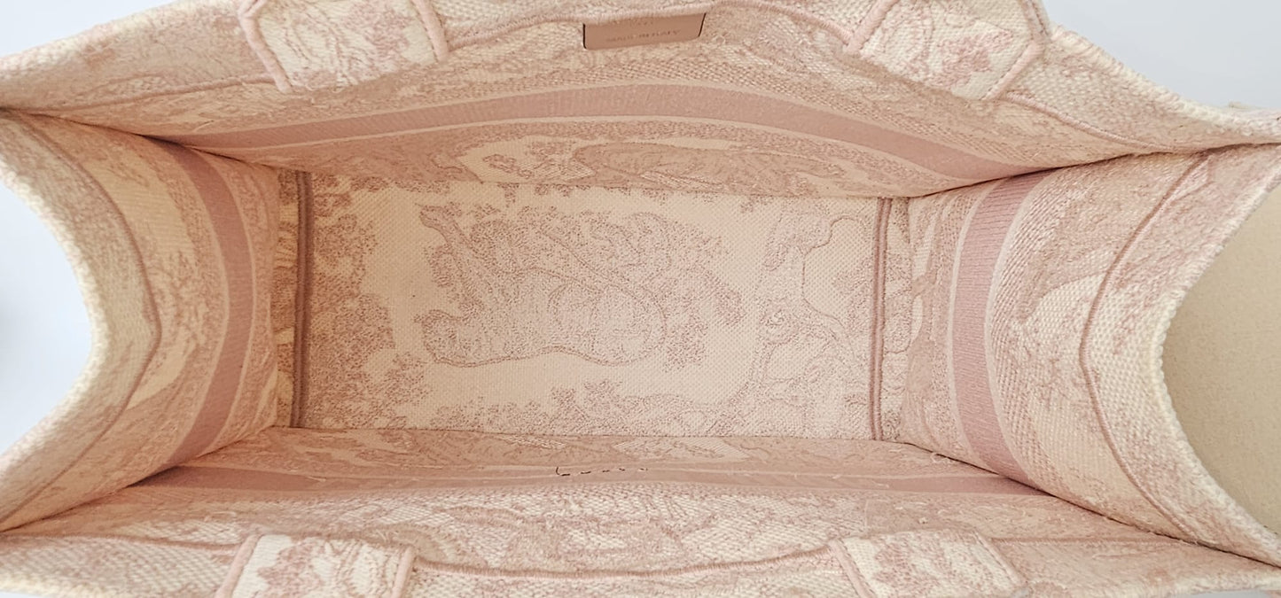 CHRISTIAN DIOR CD EMBROIDERED BOOK TOTE MEDIUM