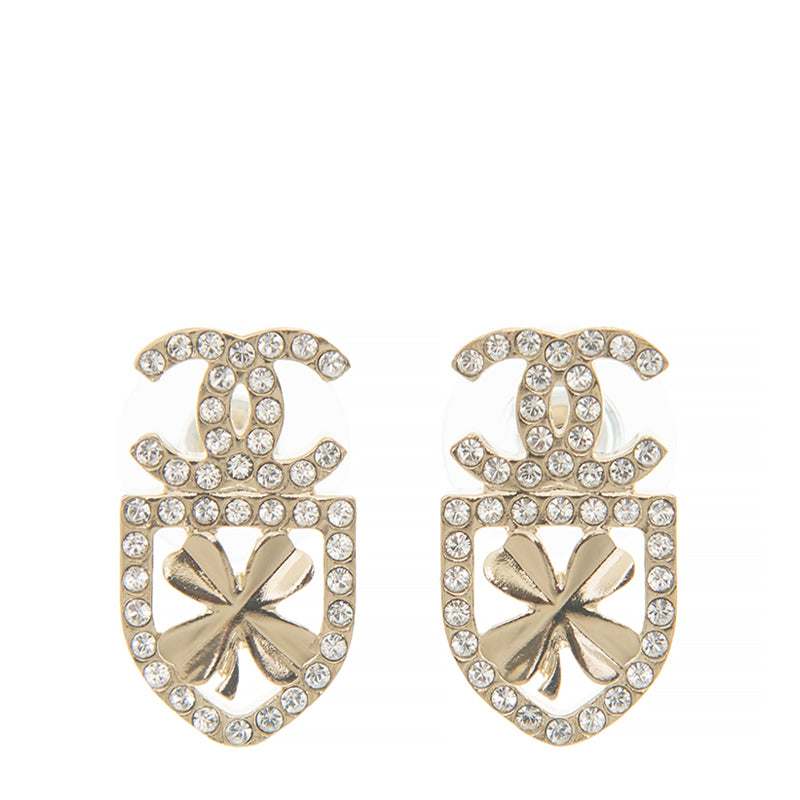 CHANEL CC SERGEANT CLOVER EARRING