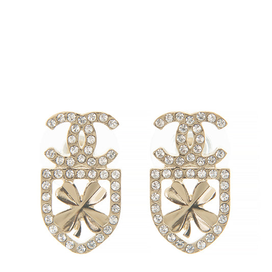 CHANEL CC SERGEANT CLOVER EARRING