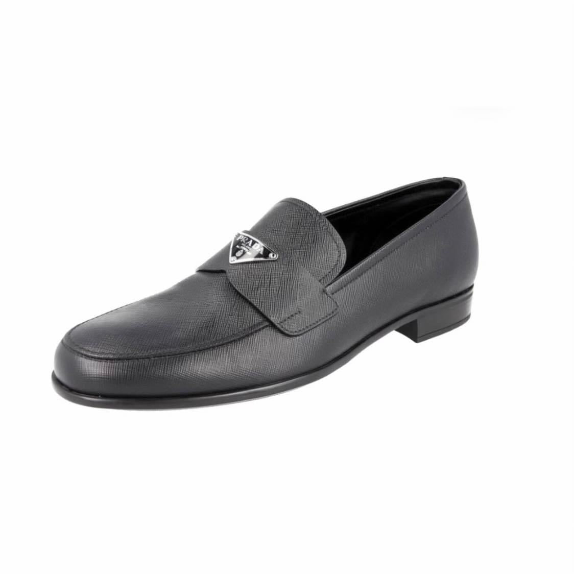 PRADA SAFFIANO LEATHER LOAFERS