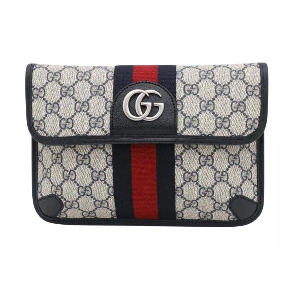 GUCCI GG SUPREME CANVAS LEATHER OPHIDIA BELT BAG