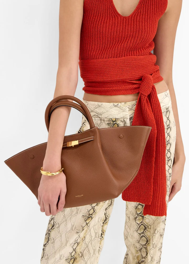 DEMELLIER MIDI NEW YORK LEATHER BAG