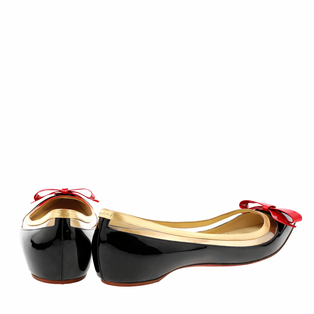 CHRISTIAN LOUBOUTIN TRICOLOR SUSPENODO FLATS
