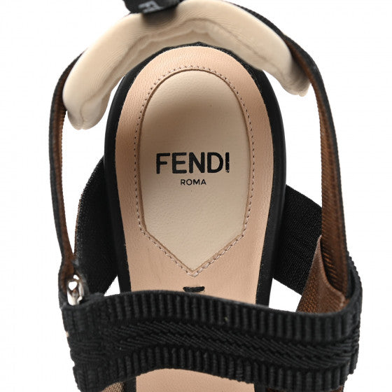 FENDI RAFFIA GROSGRAIN FF INTRECCIO COLIBRI SLINGBACK PUMPS
