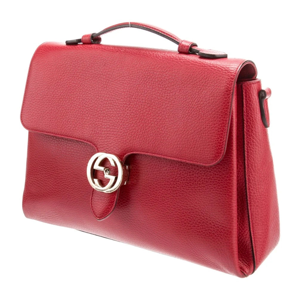 GUCCI RED INTERLOCKING G BAG