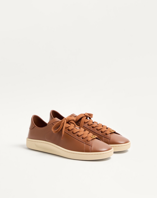 VALENTINO ROYCO MENS LEATHER SNEAKERS