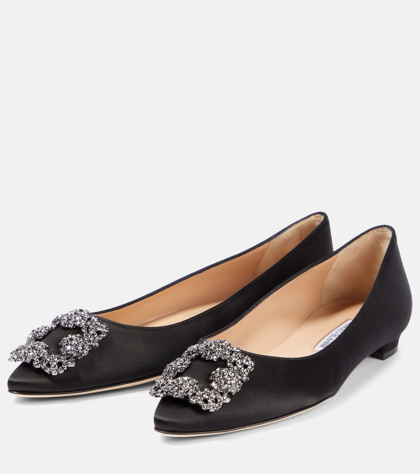 MANOLO  BLAHNIK
HANGISI EMBELLISHED BALLET FLATS