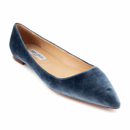 JIMMY CHOO ROMY SUEDE BALLET FLATS