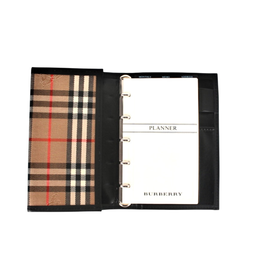 BURBERRY CHECK PATTERN SYSTEM NOTEBOOK