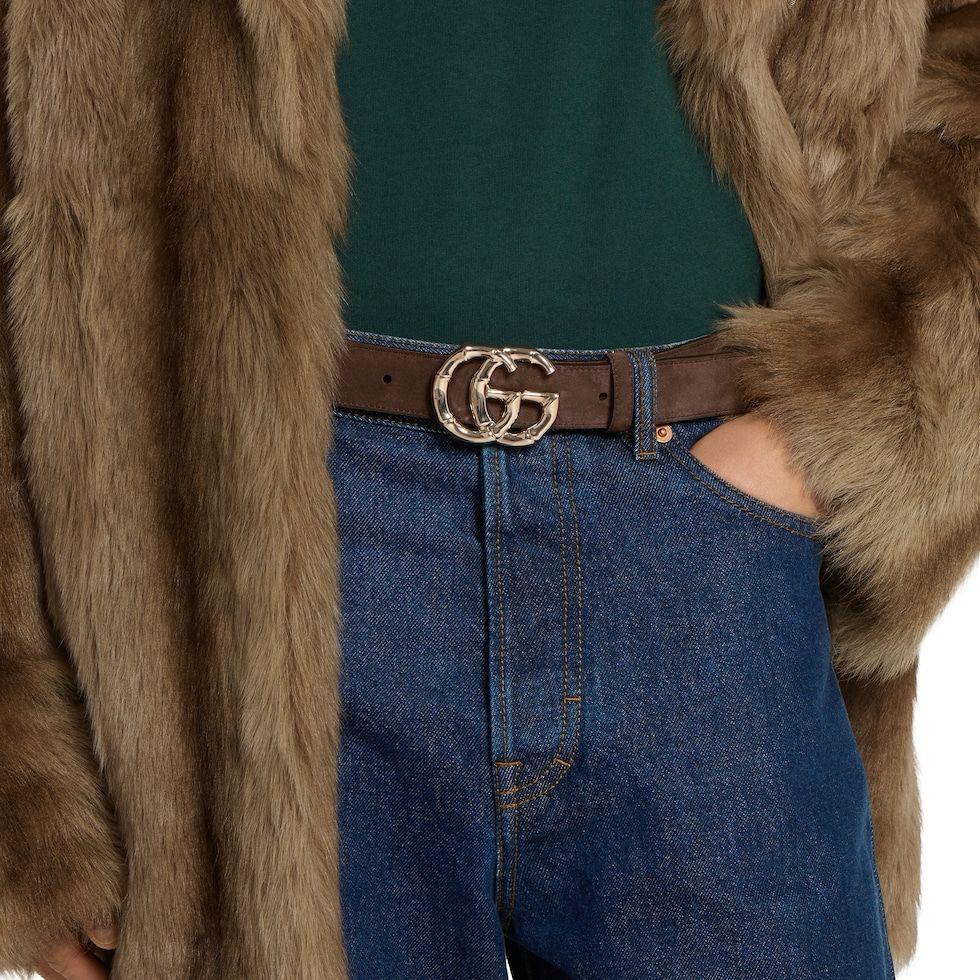 GUCCI GG SUEDE UNISEX BELT