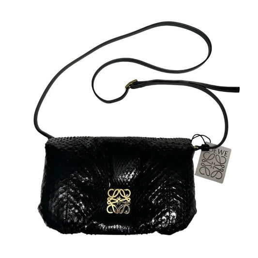 LOEWE MINI PUFFER GOYS BAG IN SNAKE EFFECT LEATHER