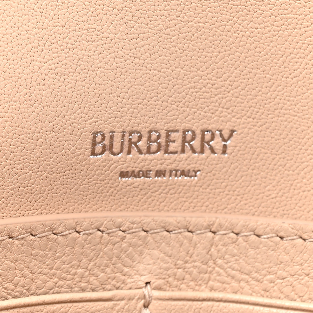 BURBERRY BB CHECK SOFT SNIP MINI CHAIN BAG TEACUP