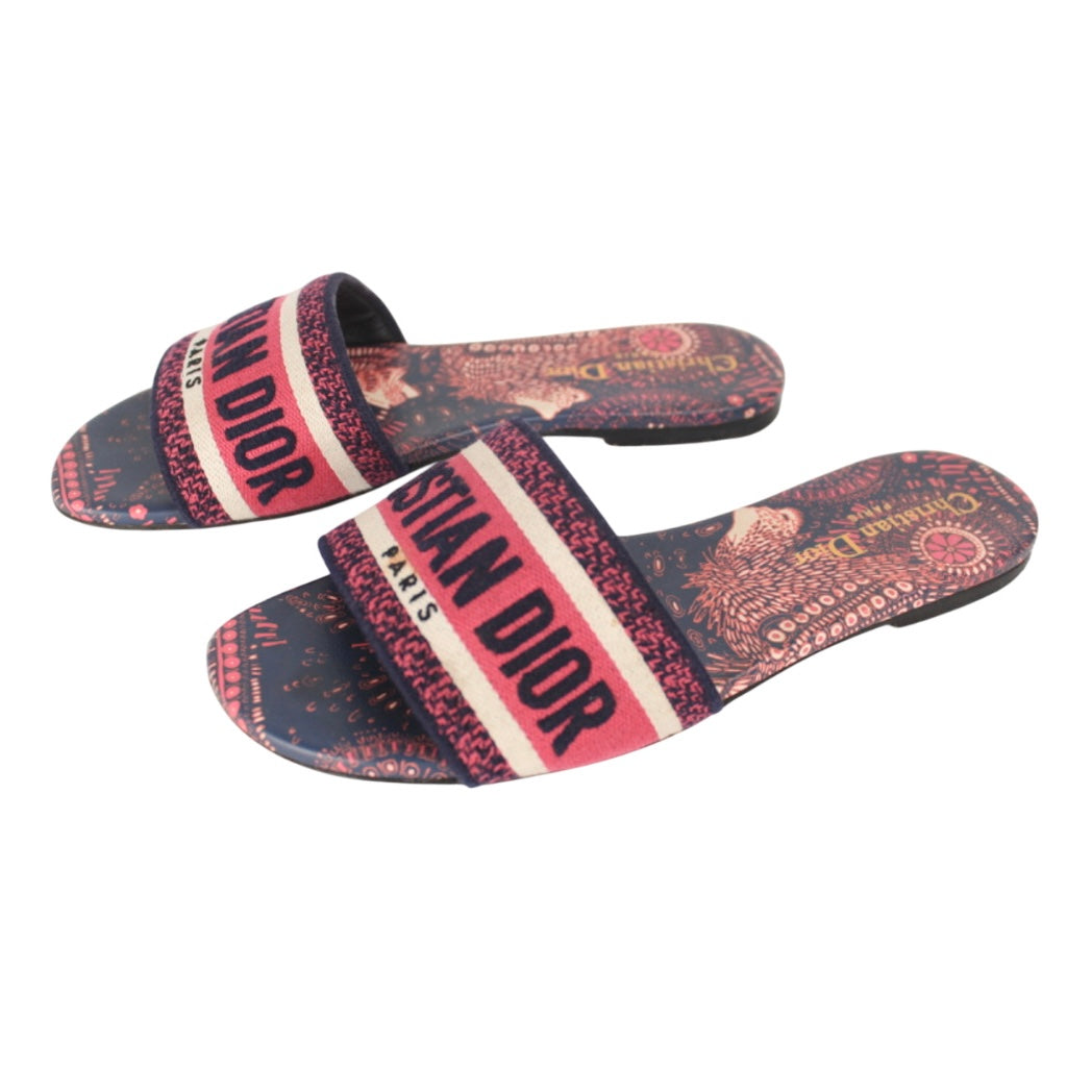 DWAY ANIMALS PINK BLUE WHITE LOGO SANDAL