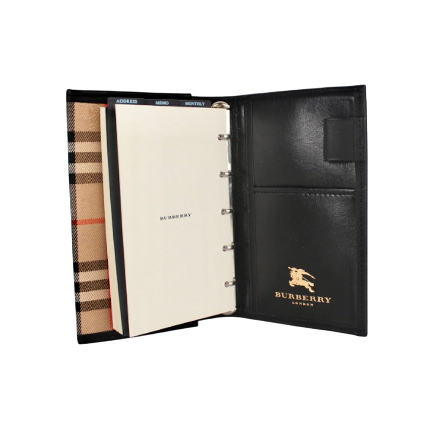 BURBERRY CHECK PATTERN SYSTEM NOTEBOOK