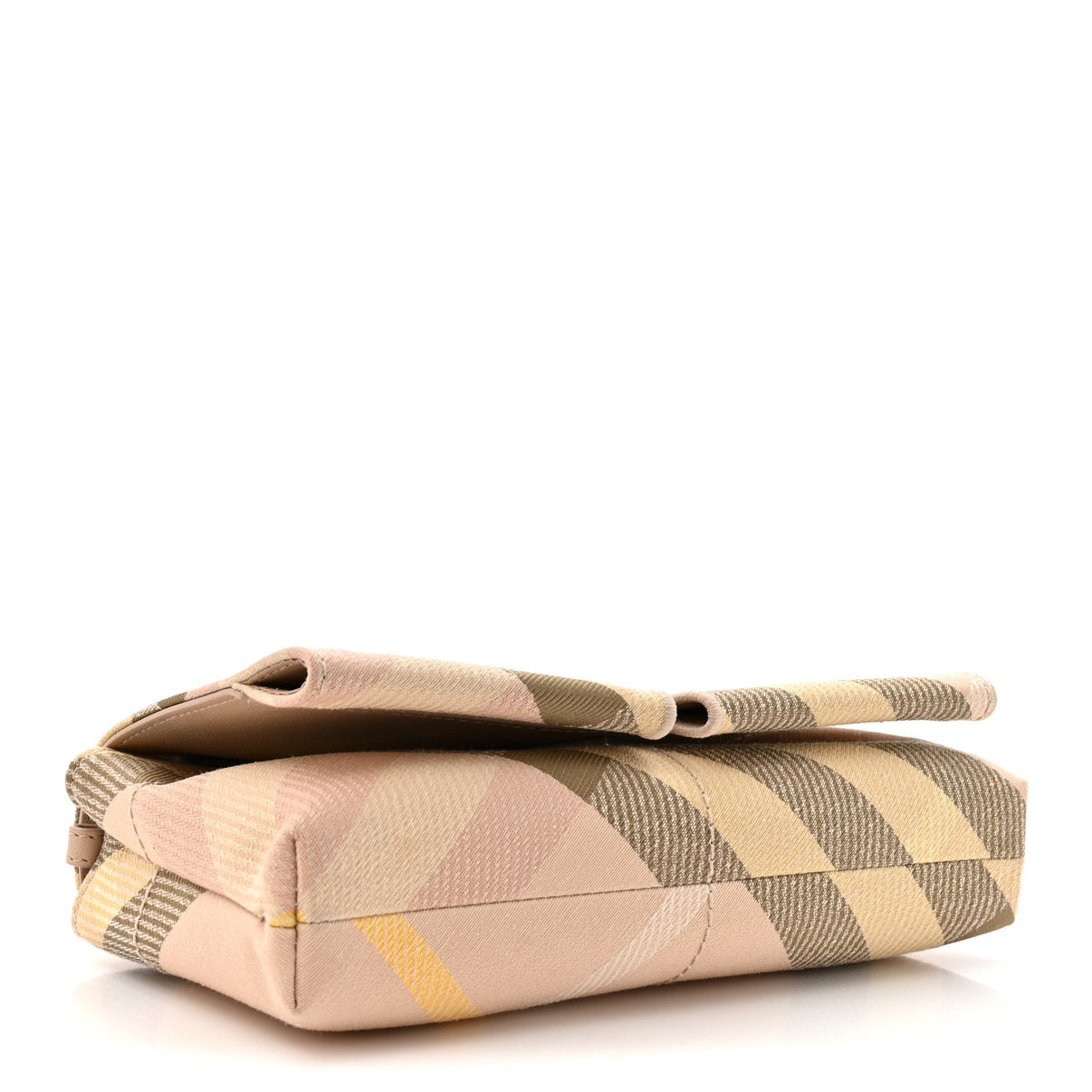 BURBERRY BB CHECK SOFT SNIP MINI CHAIN BAG TEACUP