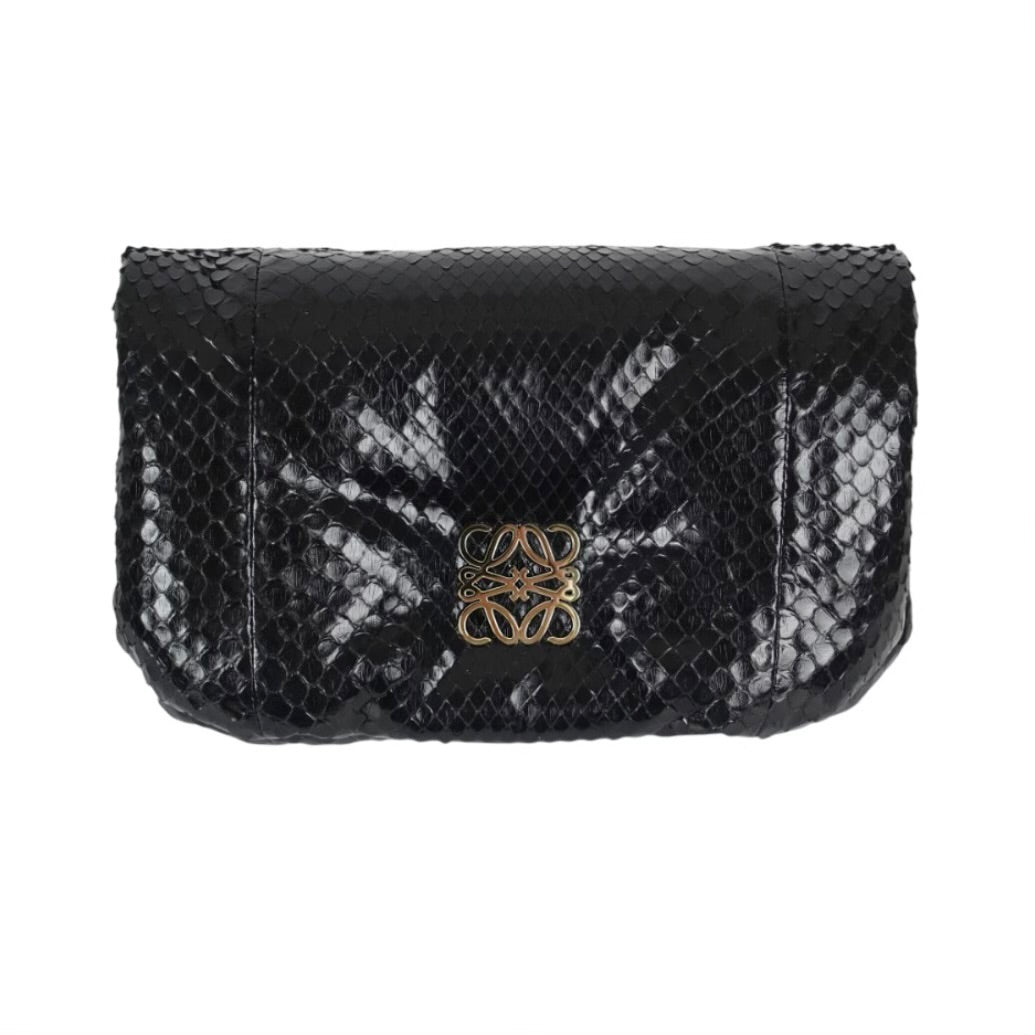LOEWE MINI PUFFER GOYS BAG IN SNAKE EFFECT LEATHER