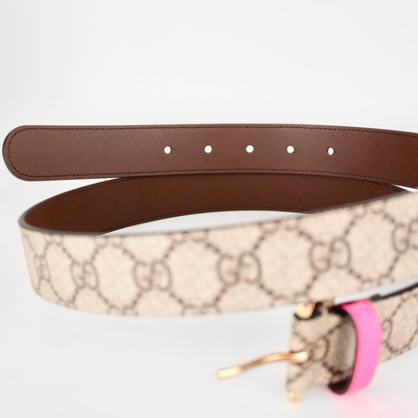 GUCCI BELT WITH BAMBOO BUCKLE IN BEIGE