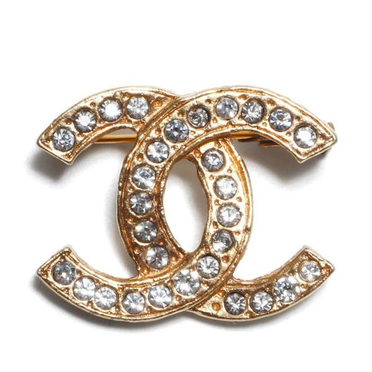 CHANEL RHINESTONE CC BROOCH