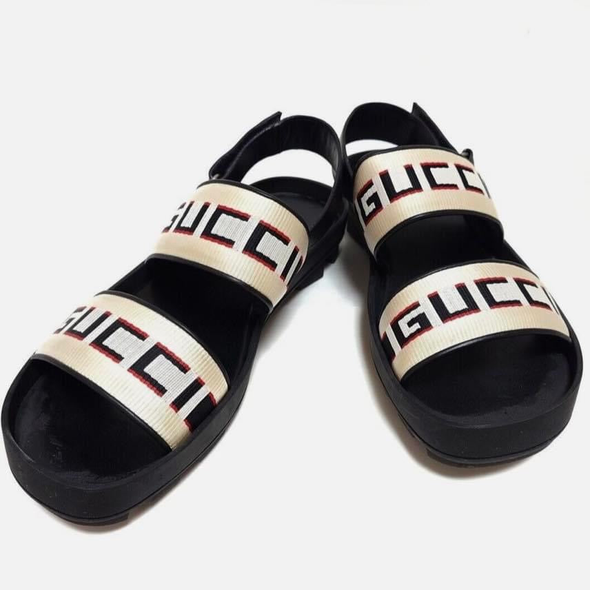 GUCCI STRIPE STRAP SANDAL