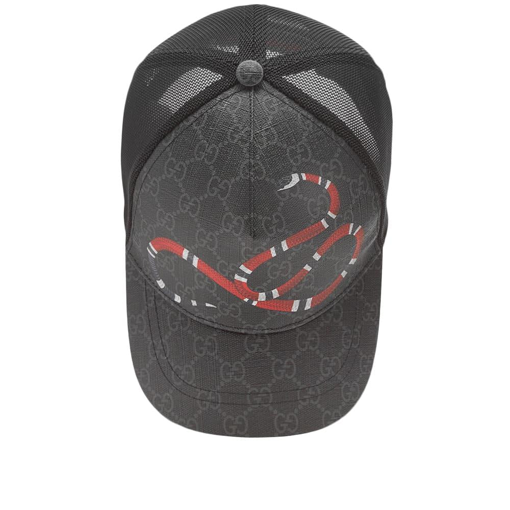 GUCCI GG BLACK SNAKE SUPREME JACQUARD BASEBALL UNISEX CAP