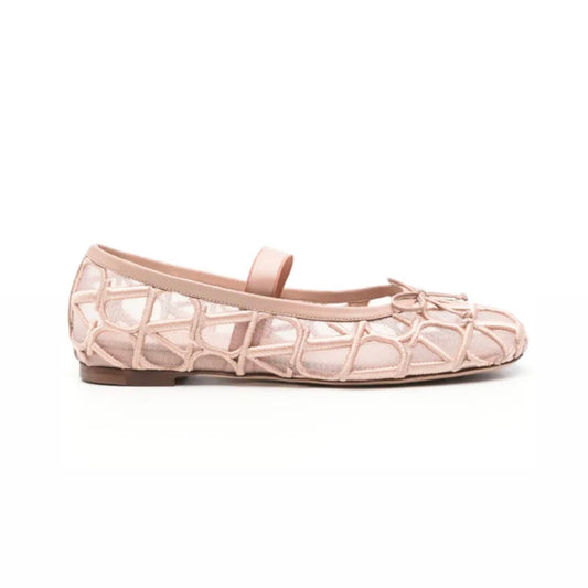 VALENTINO GARAVANI TOILE ICONOGRAPHE BALLERINA SHOES