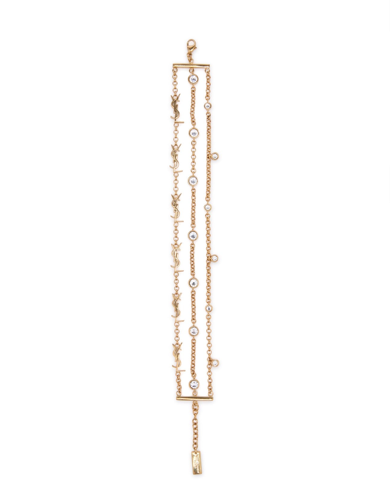YVES SAINT LAURENT YSL CASSANDRE MULTI- CHAIN BRACELET