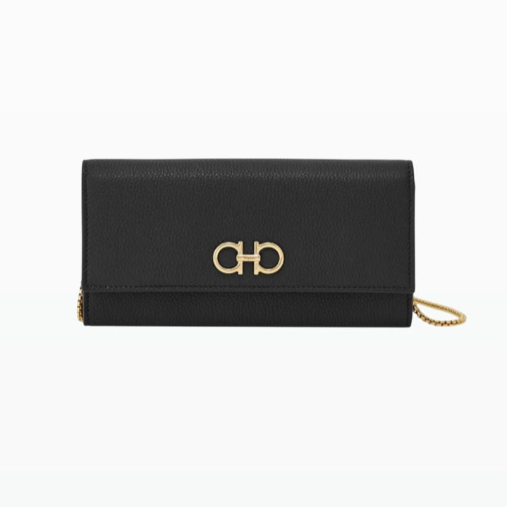 FERRAGAMO GANICI WALLET WITH CHAIN