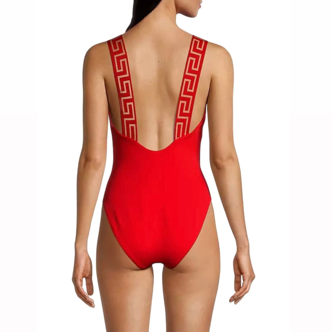 VERSACE GRECA BORDER ONE-PIECE SWIMSUIT