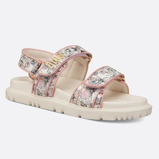 CHRISTIAN DIOR MULTI PRINT FABRIC DIOR ACT SANDALS