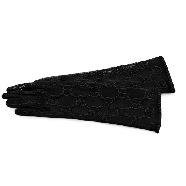 GG TULLE GLOVES WITH GG MOTIF