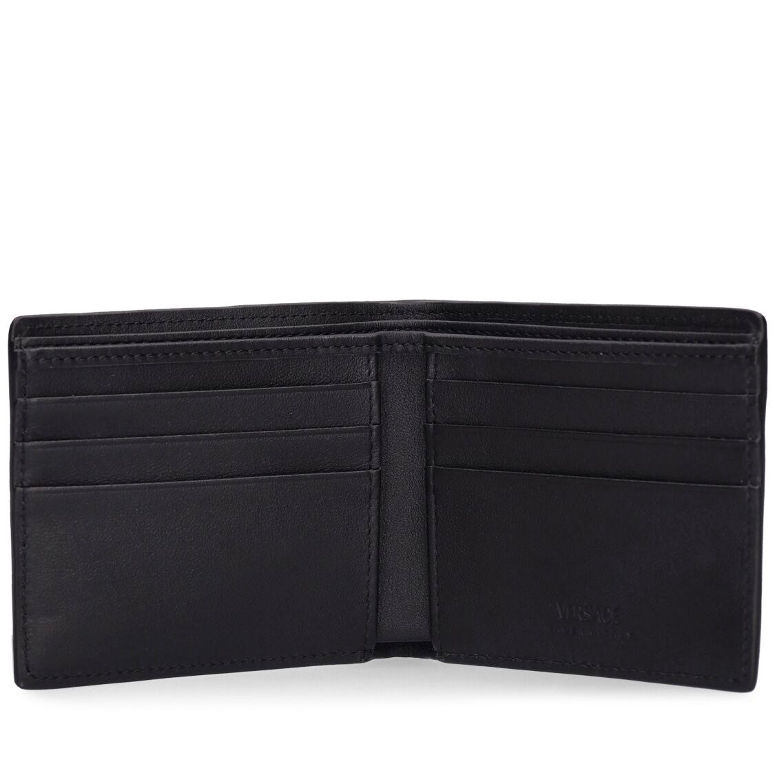 VERSACE LEATHER LOGO BIFOLD WALLET