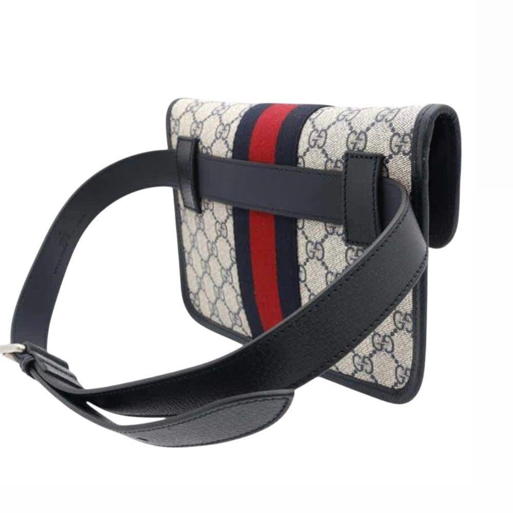 GUCCI GG SUPREME CANVAS LEATHER OPHIDIA BELT BAG