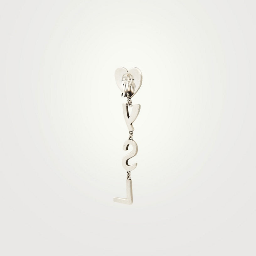 SAINT LAURENT OPYUM YSL HEART CLIP-ON EARRINGS