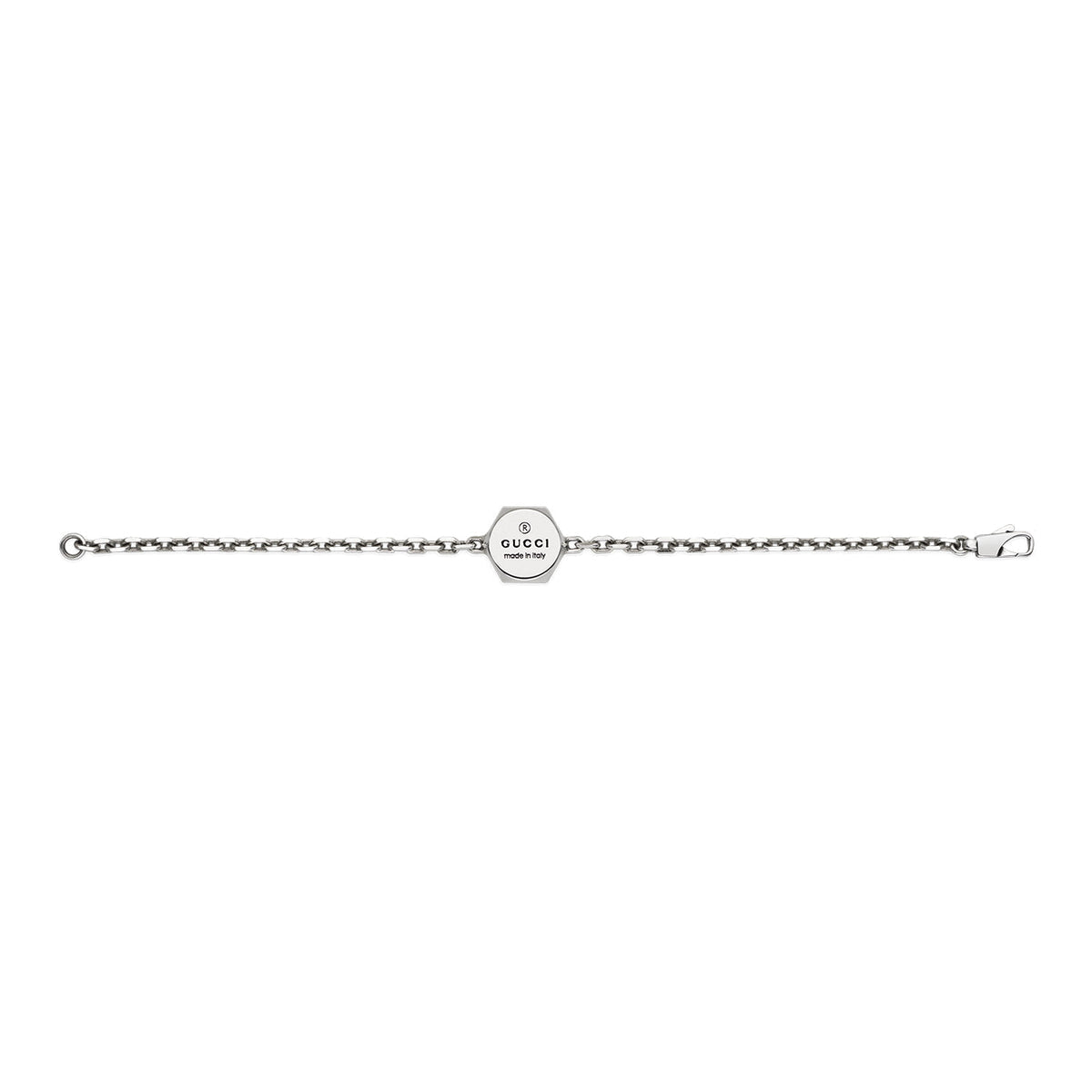 GUCCI GG STERLING SILVER TRADEMARK  BRACELET