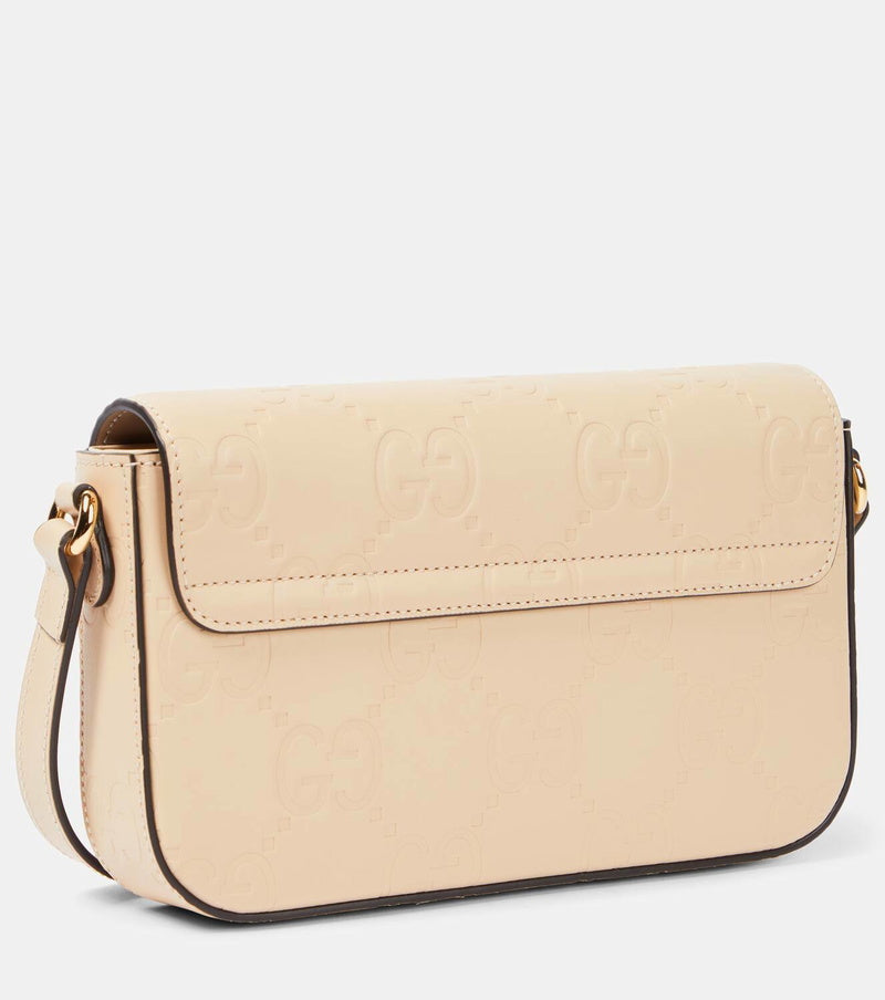 GUCCI GG SUPER MINI EMBOSSED SHOULDER BAG