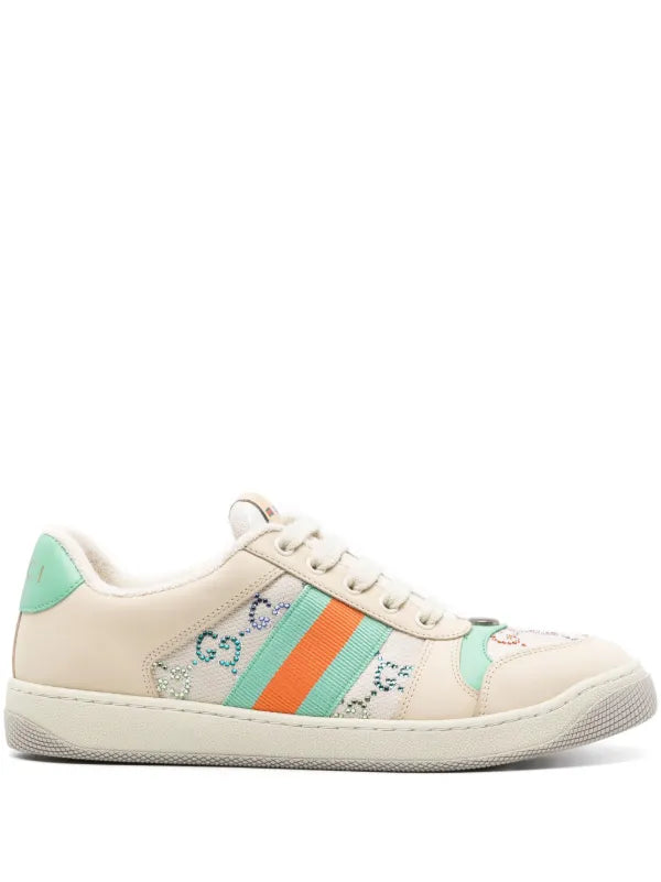 GUCCI GG WOMENS CRYSTAL SCREENER SNEAKERS