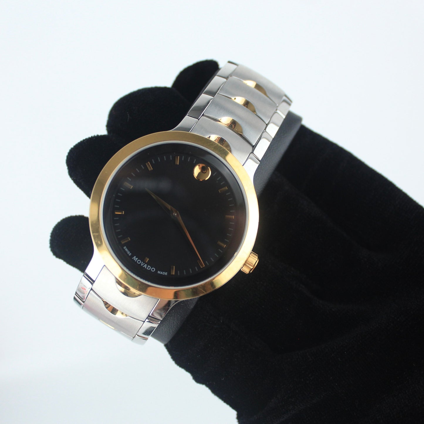 MOVADO LUNO BLACK DIAL MEN’S WATCH