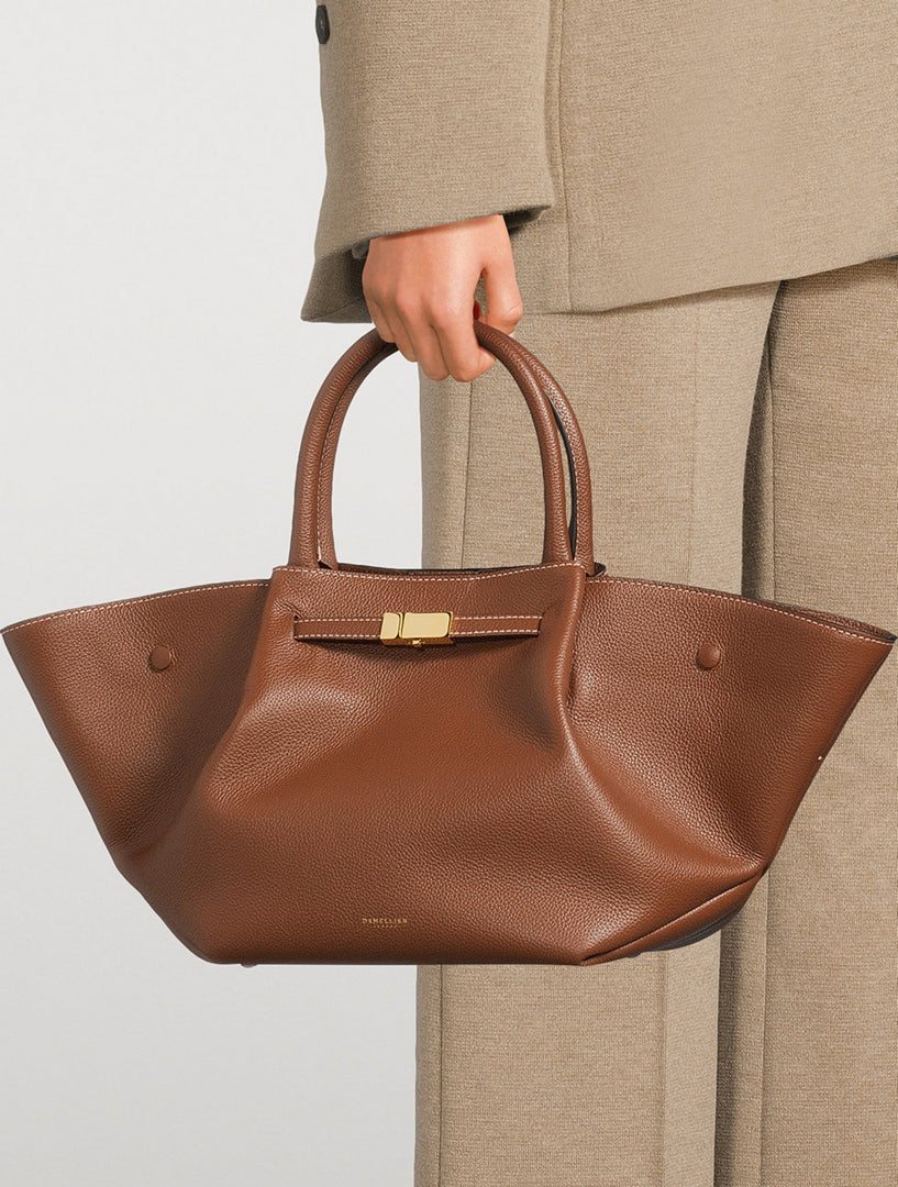 DEMELLIER MIDI NEW YORK LEATHER BAG